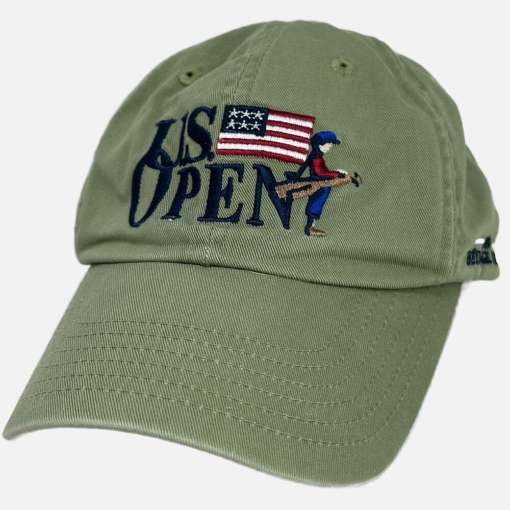 U.S. Open 2009 Beth page Black Baseball Cap Hat - Khaki Army Green